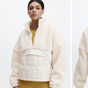 Fabletics Cream Sherpa Jacket